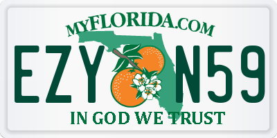 FL license plate EZYN59