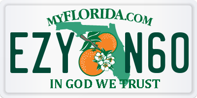 FL license plate EZYN60