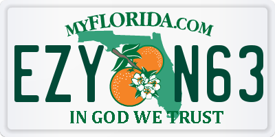 FL license plate EZYN63