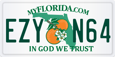 FL license plate EZYN64