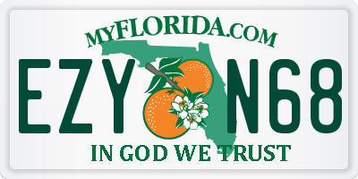 FL license plate EZYN68