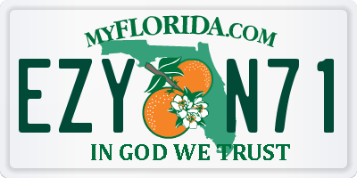 FL license plate EZYN71