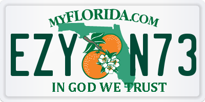 FL license plate EZYN73