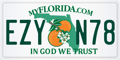 FL license plate EZYN78