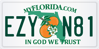 FL license plate EZYN81