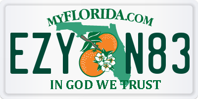 FL license plate EZYN83