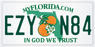 FL license plate EZYN84