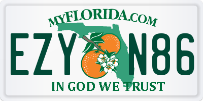 FL license plate EZYN86