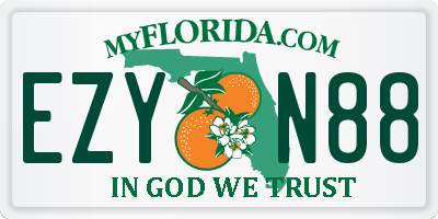 FL license plate EZYN88