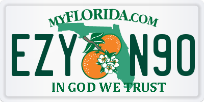 FL license plate EZYN90