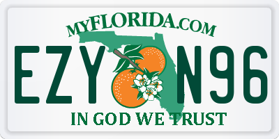 FL license plate EZYN96