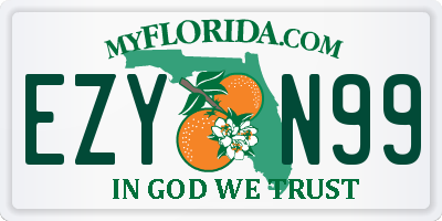 FL license plate EZYN99