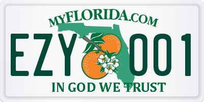 FL license plate EZYO01