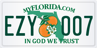 FL license plate EZYO07