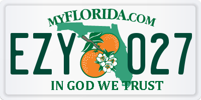 FL license plate EZYO27