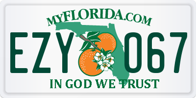 FL license plate EZYO67