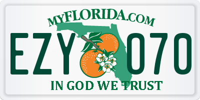 FL license plate EZYO70