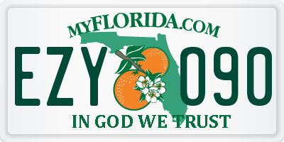 FL license plate EZYO90