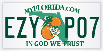 FL license plate EZYP07