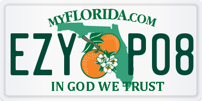 FL license plate EZYP08