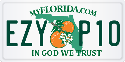 FL license plate EZYP10