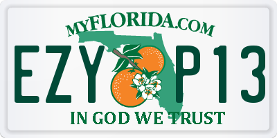 FL license plate EZYP13