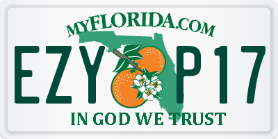 FL license plate EZYP17