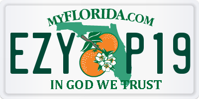 FL license plate EZYP19