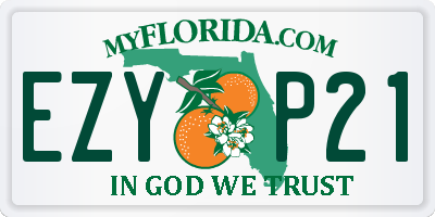 FL license plate EZYP21