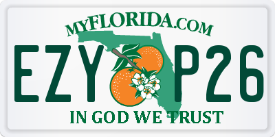 FL license plate EZYP26