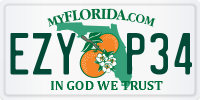 FL license plate EZYP34