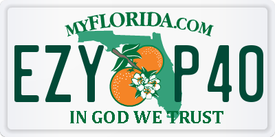 FL license plate EZYP40