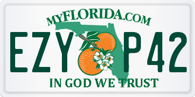 FL license plate EZYP42