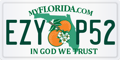 FL license plate EZYP52