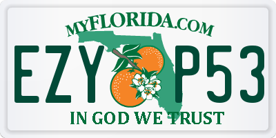 FL license plate EZYP53