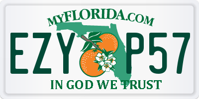 FL license plate EZYP57