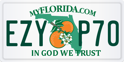 FL license plate EZYP70