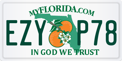 FL license plate EZYP78