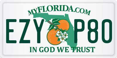 FL license plate EZYP80