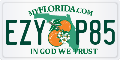 FL license plate EZYP85