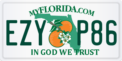 FL license plate EZYP86