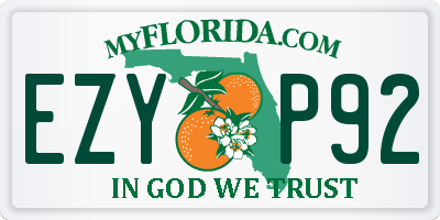 FL license plate EZYP92