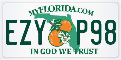 FL license plate EZYP98