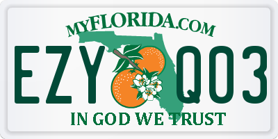 FL license plate EZYQ03