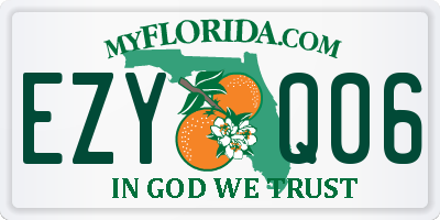 FL license plate EZYQ06