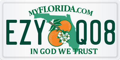 FL license plate EZYQ08