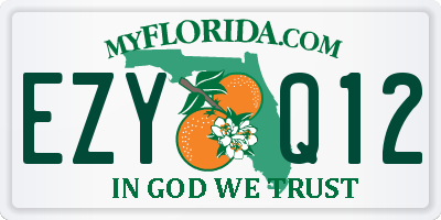 FL license plate EZYQ12