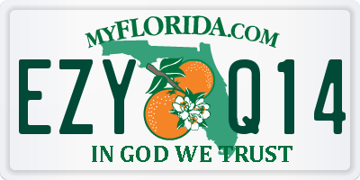 FL license plate EZYQ14