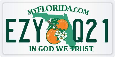 FL license plate EZYQ21