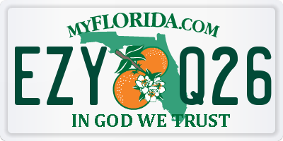 FL license plate EZYQ26